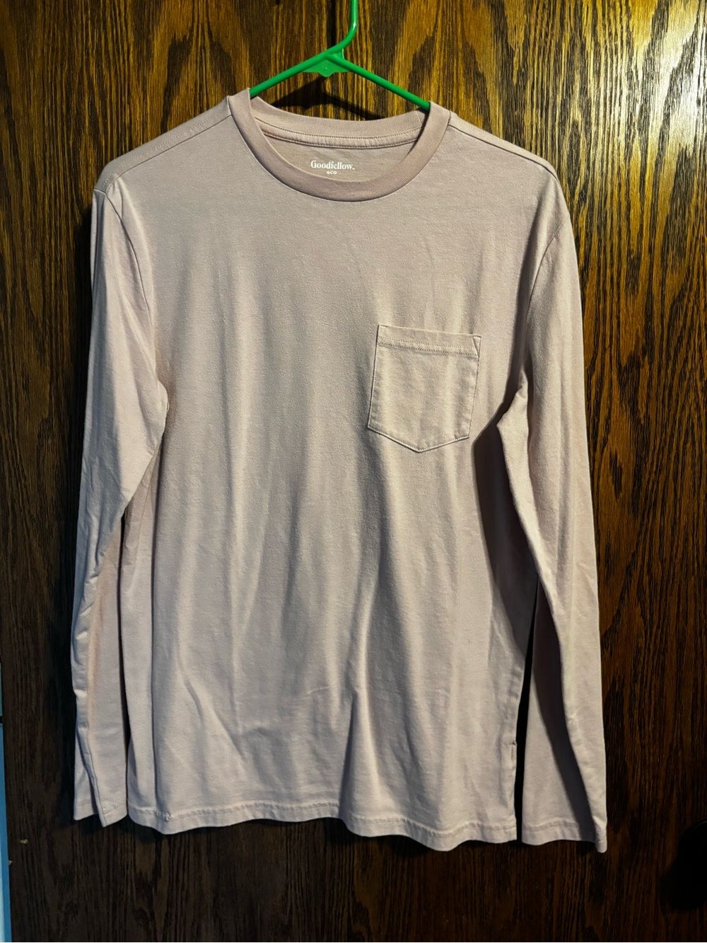 Goodfellow & Co Men's Long Sleeve Pocket Tee - Dusty Pink